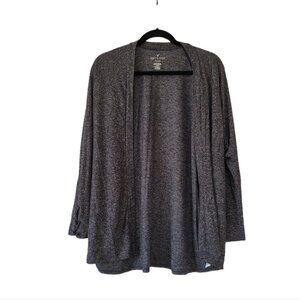 AMERICAN EAGLE Soft & Sexy Plush Dark Grey Long Sleeve Cardigan